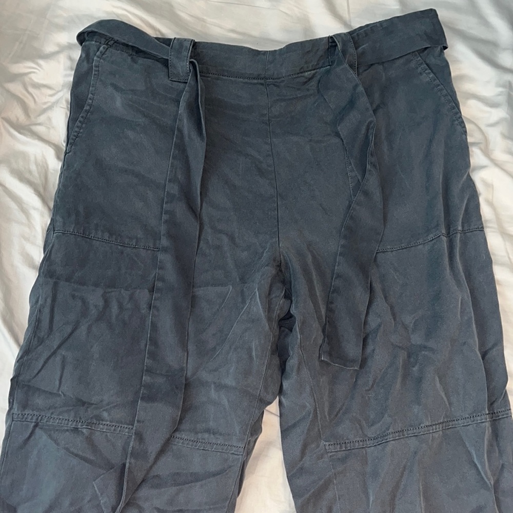 Banana Republic paper bag pants in grey